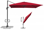 Schneider SET Ampelschirm Rhodos Junior 270x270cm + Ständer + Hülle, rot